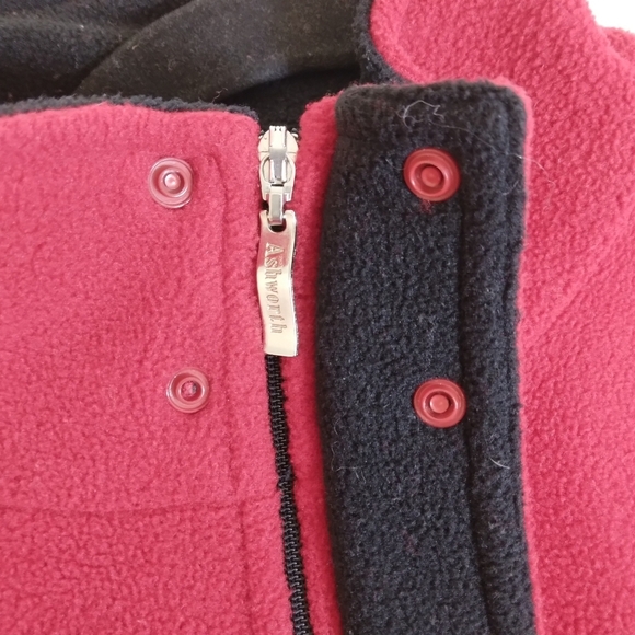 Size S Ashworth Golf Pullover Fleece 1/4 Zip Side Seam Pockets - Picture 6 of 9
